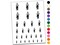 Country Cowboy Man Temporary Tattoo Water Resistant Fake Body Art Set Collection